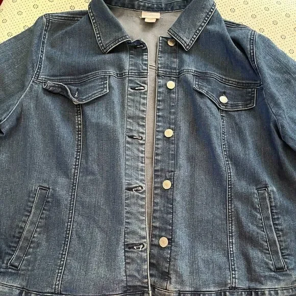 Jaclyn Smith Basic Blue Denim Jean Jacket 2XL - Picture 7 of 11